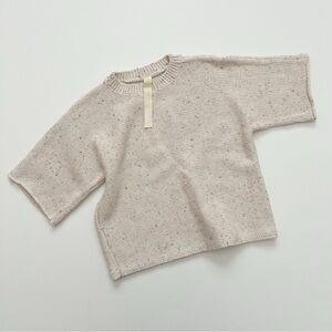Millk Kids Sprinkles Speckled Cream Knit Top size 3Y